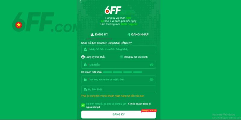 Hướng dẫn chi tiết 3 bước đăng ký 6FF dễ dàng, nhanh chóng